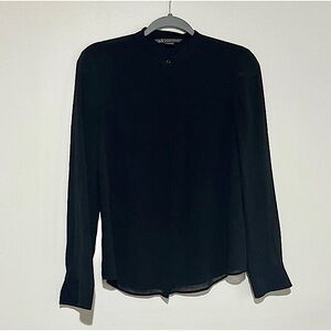 Armani Exchange Black Button Down Top size xs